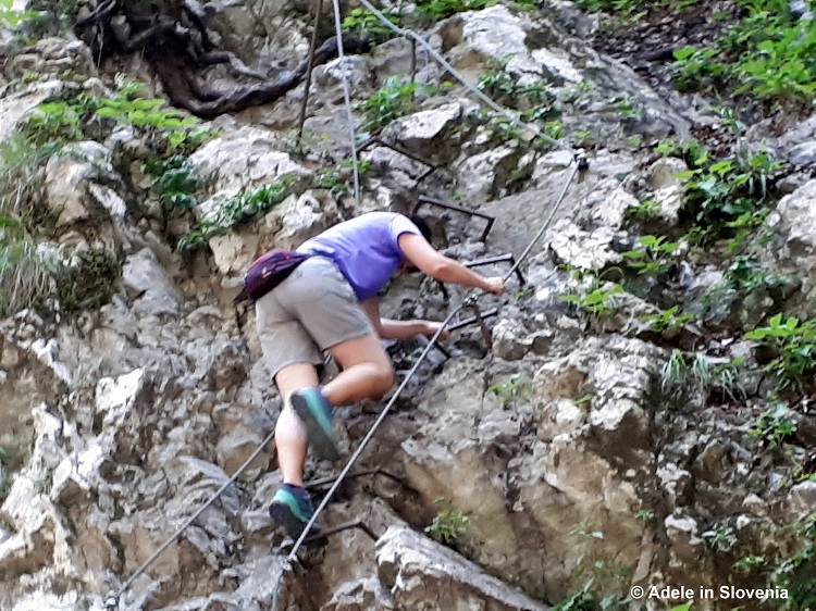 Climbing down iron rugs