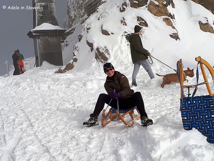 Sledging from Ljubelj pass